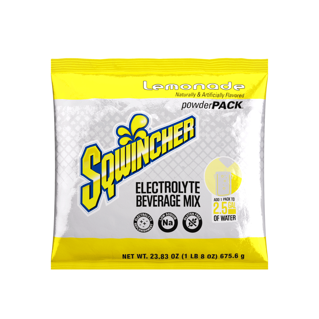 Sqwincher® 23.83oz  Powder Pack Bag Electrolyte Beverage Mix Concentrate, Lemonade